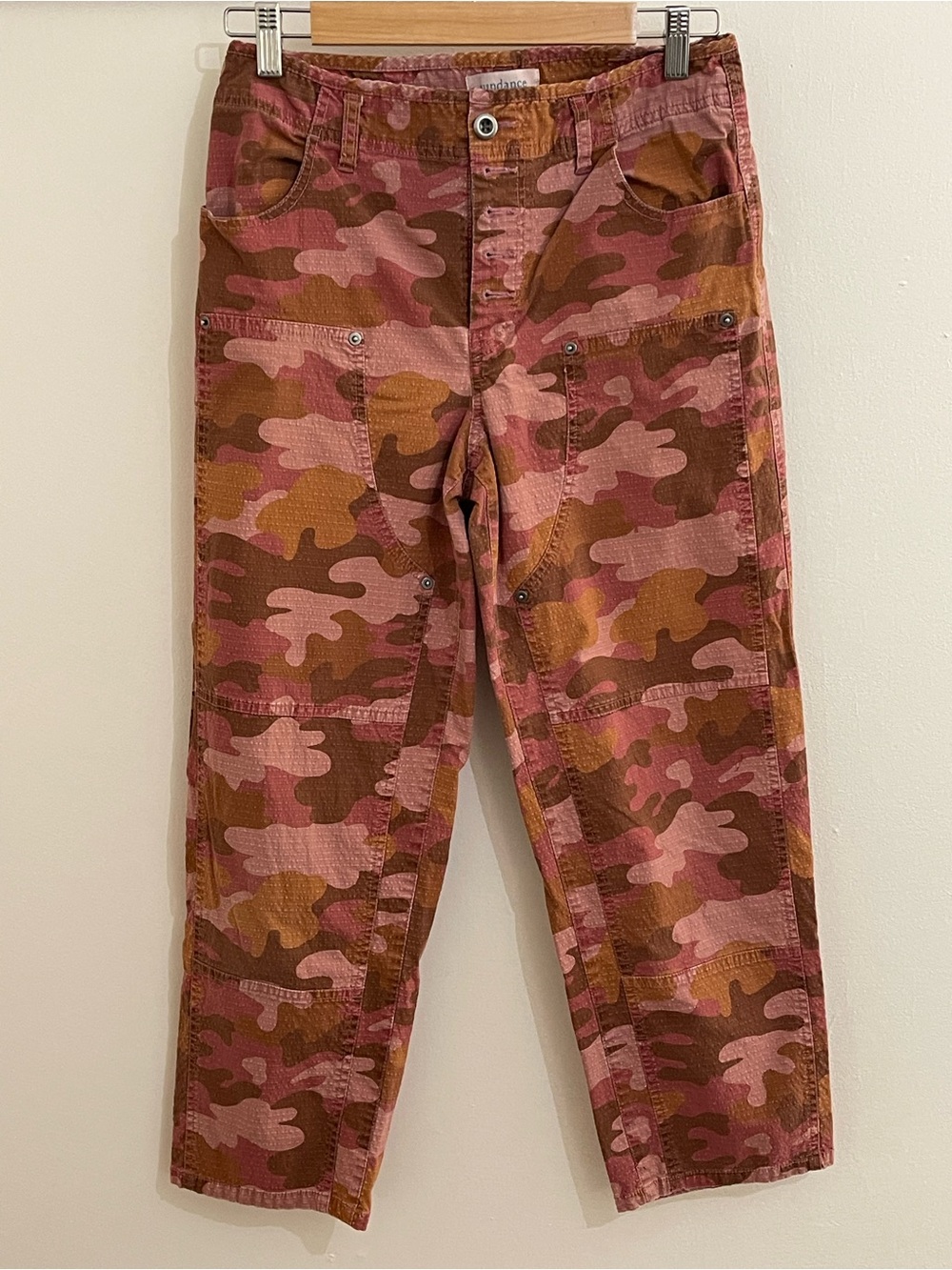 Sundance Pink Camo Ripstop Utility Cargo Pants P2 Petite